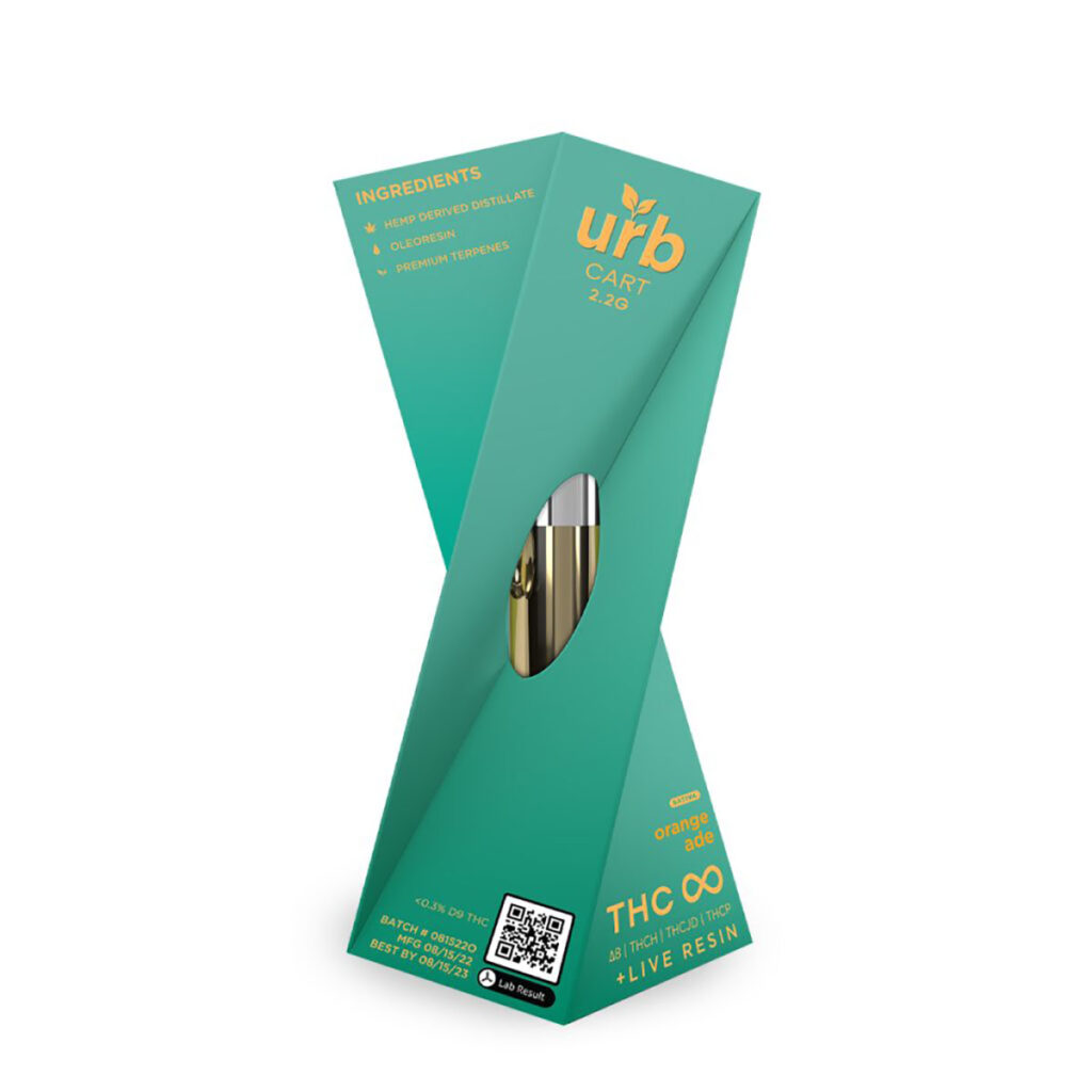 URB THC Infinity Vape Cartridges - Orangeade 2.2ml