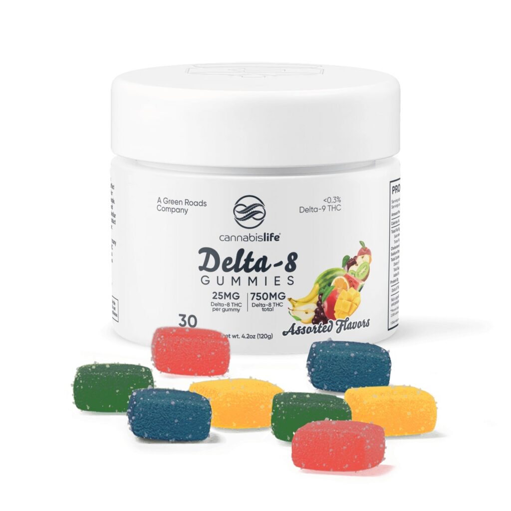 Cannabis Life Delta 8 THC Gummies - Assorted Flavors 25mg 30 Count