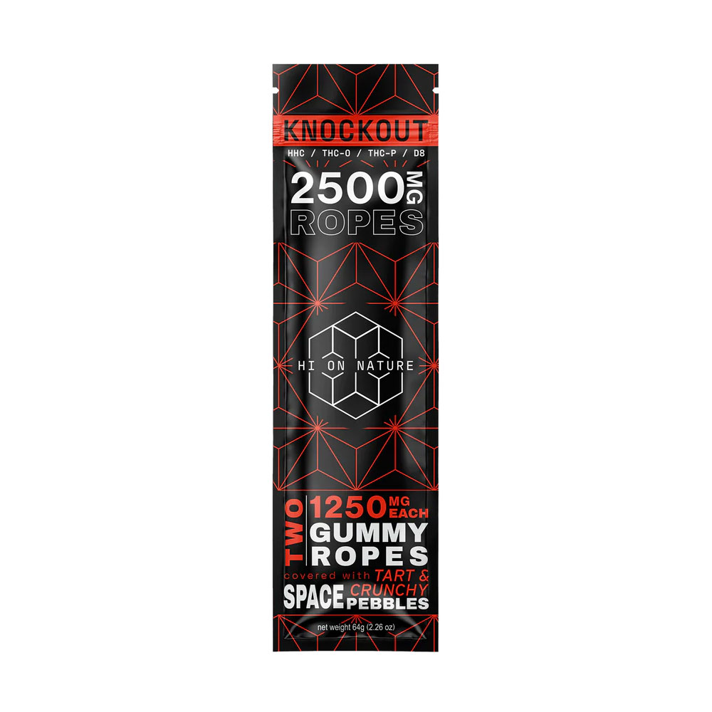 Hi On Nature Knockout Blend Gummy Rope - Space Pebbles 2500mg