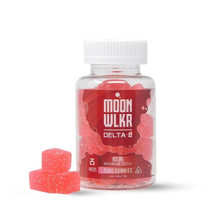 MoonWLKR Delta 8 THC Gummies - Atlas Watermelon Zkittlez 25mg 25 Count