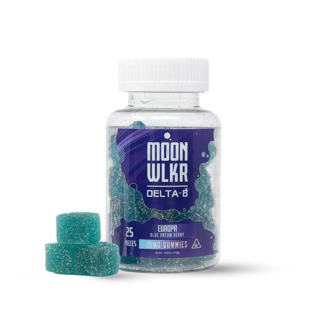 MoonWLKR Delta 8 THC Gummies - Europa Blue Dream Berry 25mg 25 Count