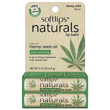 Softlips Naturals Lip Balm with Hemp Seed Oil - 2.0 ea