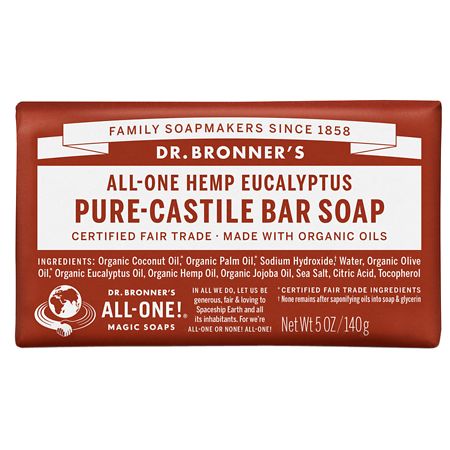 Dr. Bronner's All-One Hemp Pure-Castile Soap Bar Eucalyptus - 5.0 oz