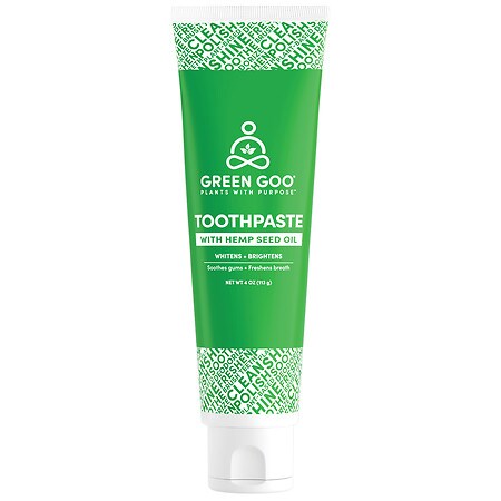 Green Goo Peppermint Toothpaste with Hemp Seed Oil Peppermint - 4.0 oz