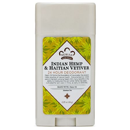 Nubian Heritage Deodorant Indian Hemp & Haitian Vetiver - 2.25 OZ