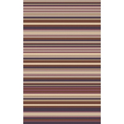 Ambrea Striped Handwoven Jute Beige/Gray/Pink Area Rug