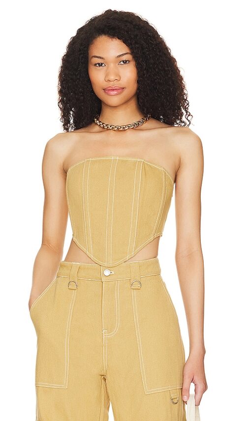 BY.DYLN Ella Corset in Mustard. - size S (also in L, M, XL, XS)