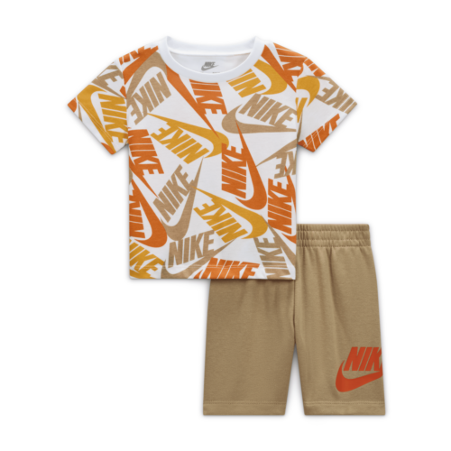 Nike Futura Toss Baby (12-24M) Shorts Set in Brown, Size: 18M | 66H749-X0L