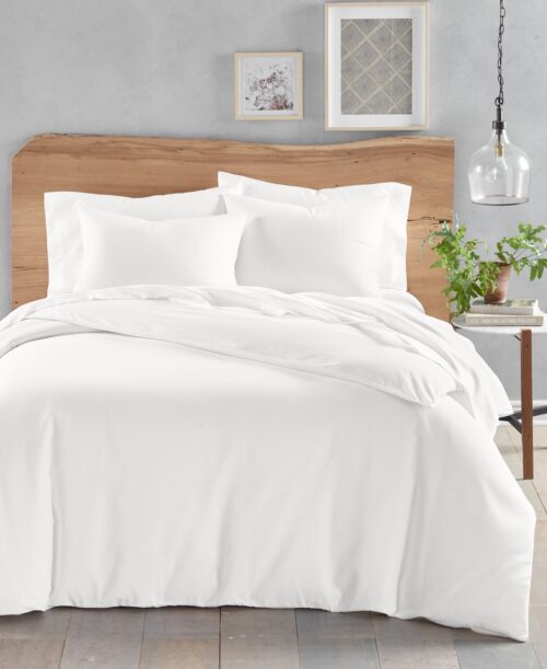 Oake Solid Cotton Hemp 2-Pc. Comforter Set, Twin, Created for Macy's - Ivory