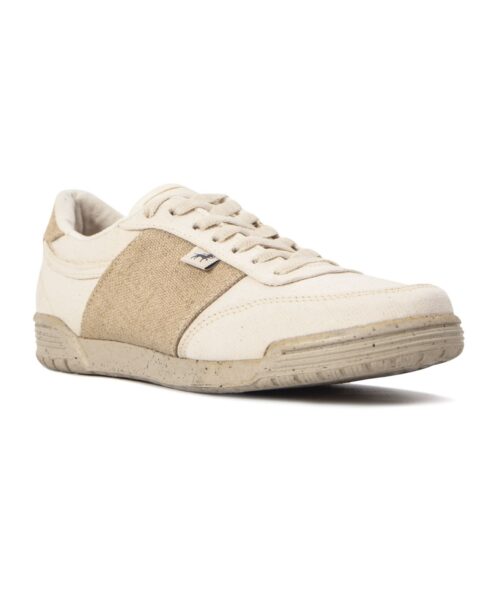 Women's Expedition Organic Hemp Canvas Lace-Up Sneaker - White/Tan